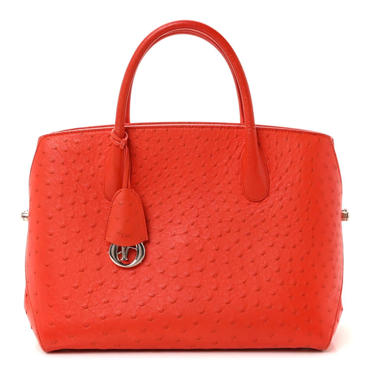 Ostrich Large Open Bar Tote Orange
