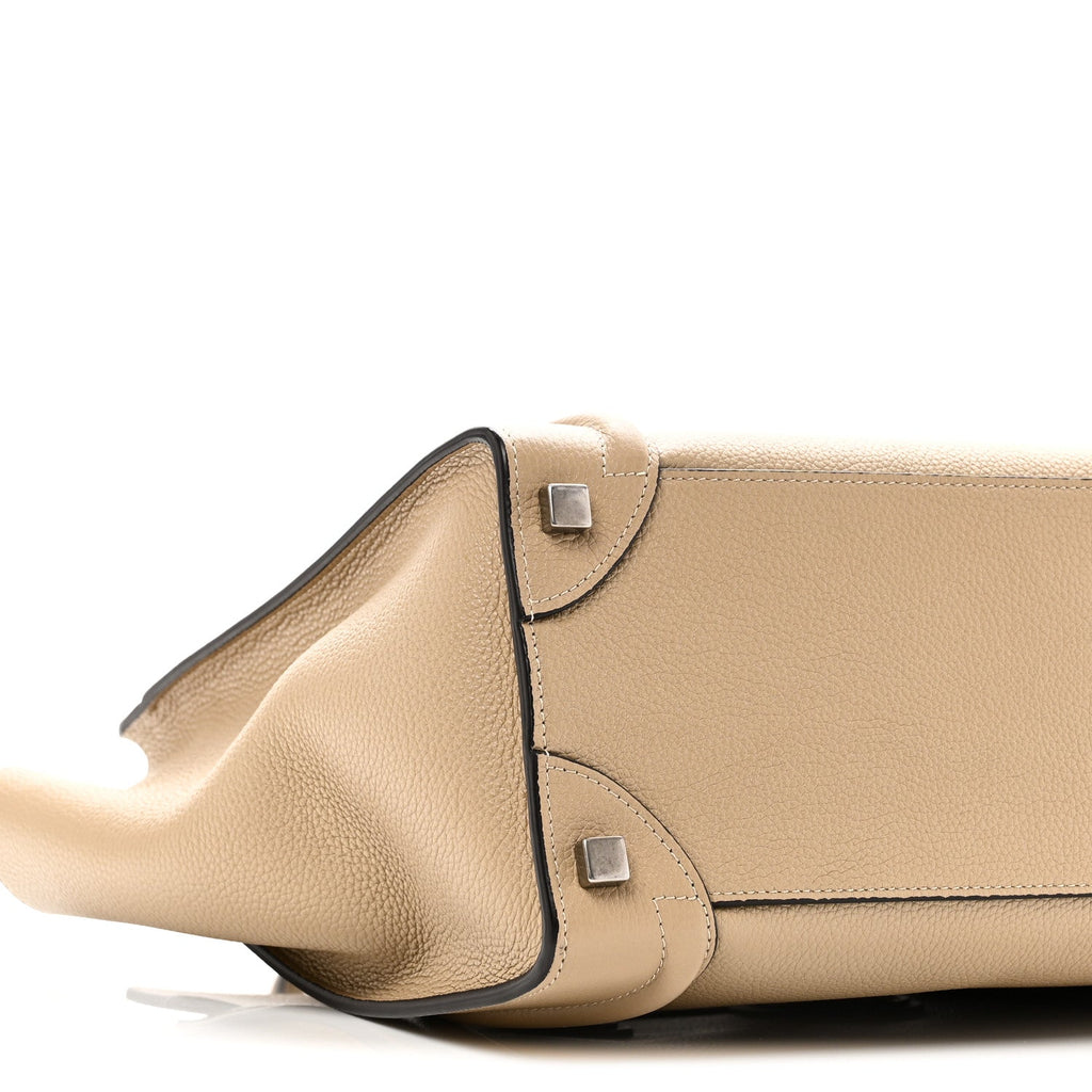 Drummed Calfskin Micro Luggage Dune