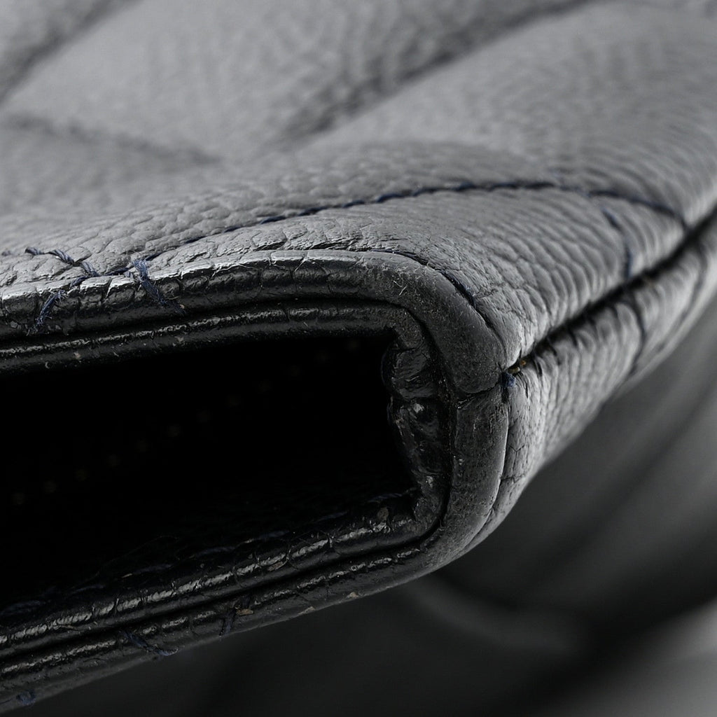 Caviar Quilted Medallion Tote Navy