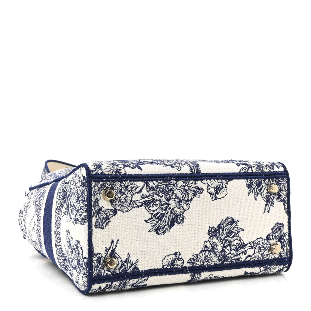 Canvas Reverse Embroidered Rêve d'Infini Medium Lady D-Lite Blue Multicolor