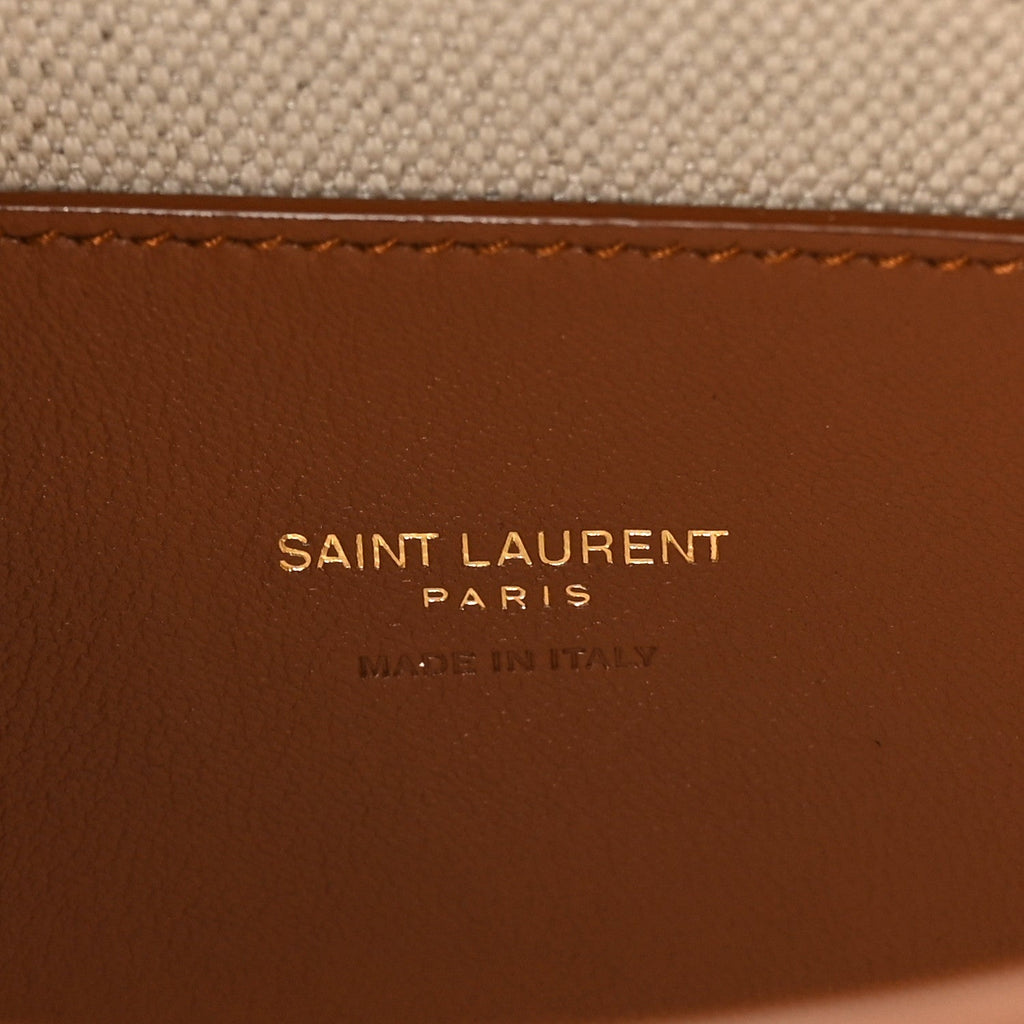 Linen Calfskin Monogram Small Solferino Satchel Greggio Brick