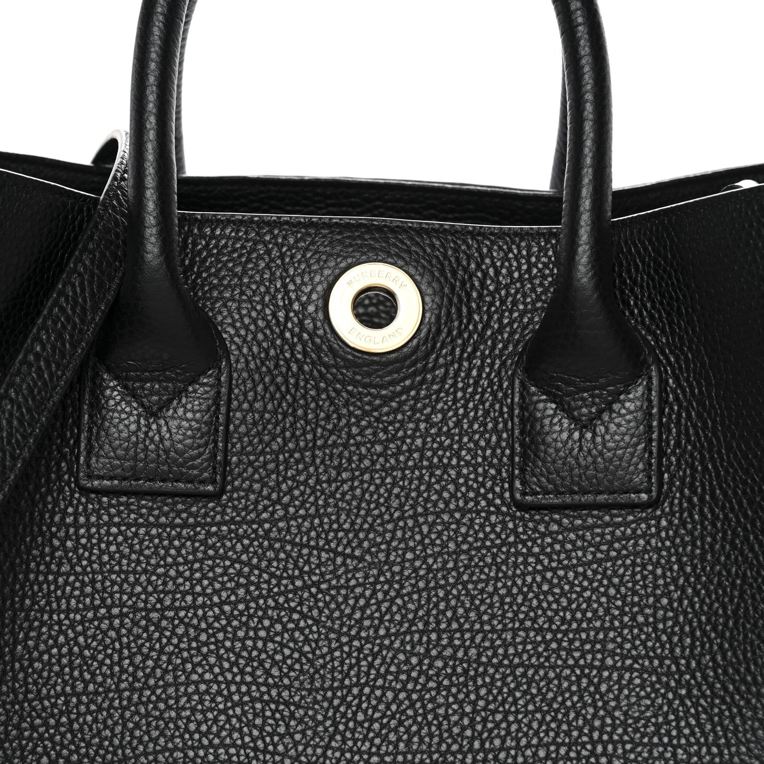 Grainy Calfskin House Check Medium Bermondsey Tote Black