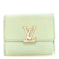 Taurillon Summer Stardust Capucines XS Wallet Vert D'Eau