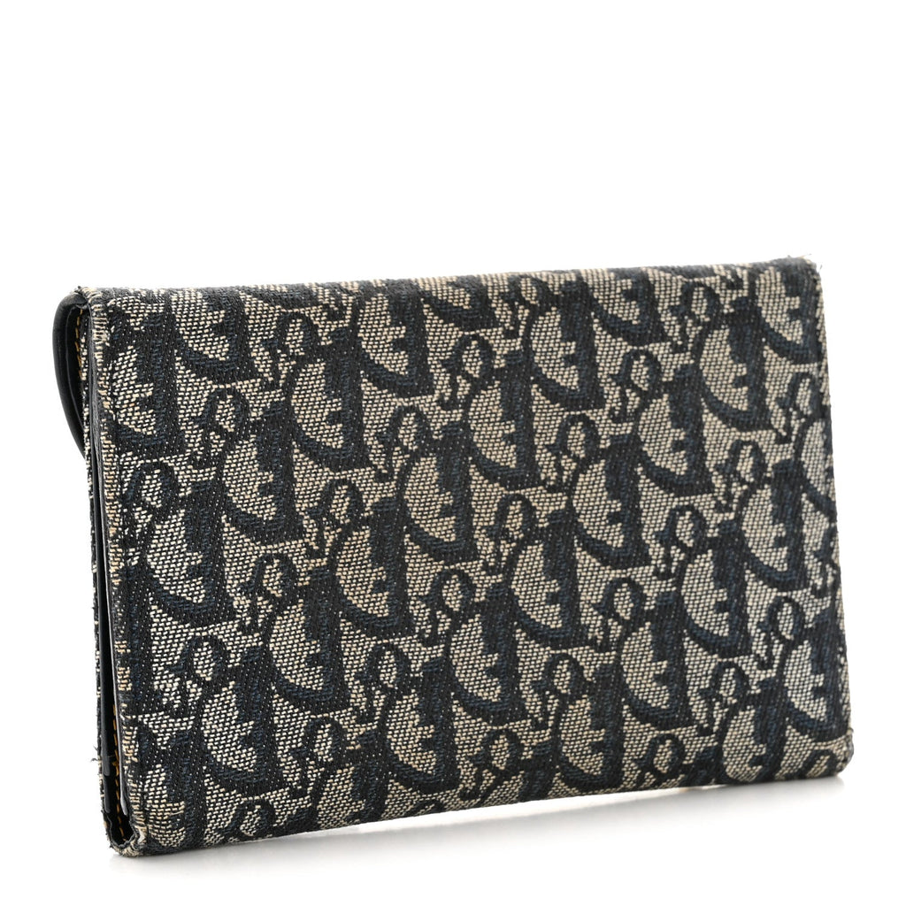 Monogram Saddle Wallet Navy