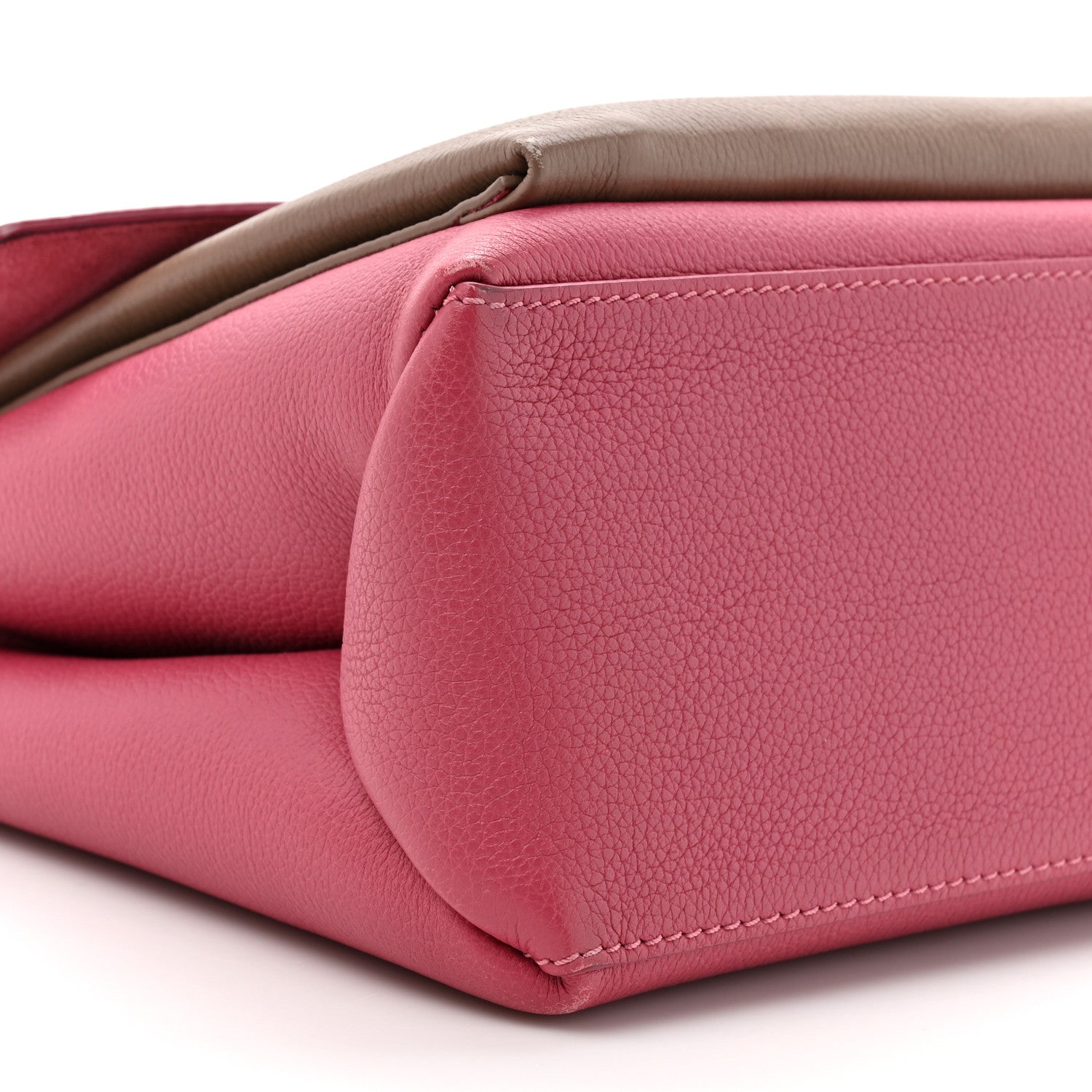 Soft Calfskin My Lockme Top Handle Lie De Vin Oxford Greige