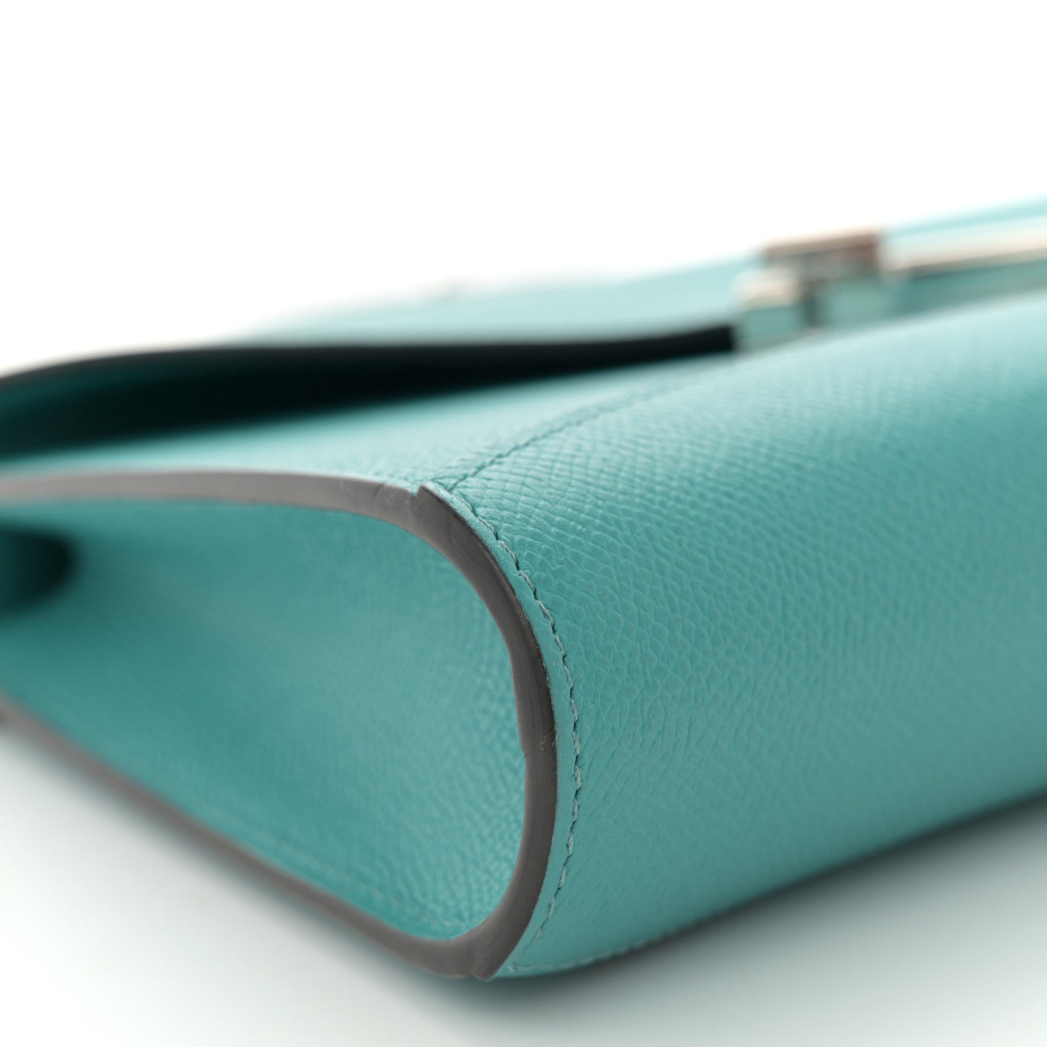 Carat Calfskin Gabrielle Clutch Turquoise