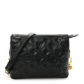 Lambskin Embossed Monogram Coussin BB Black