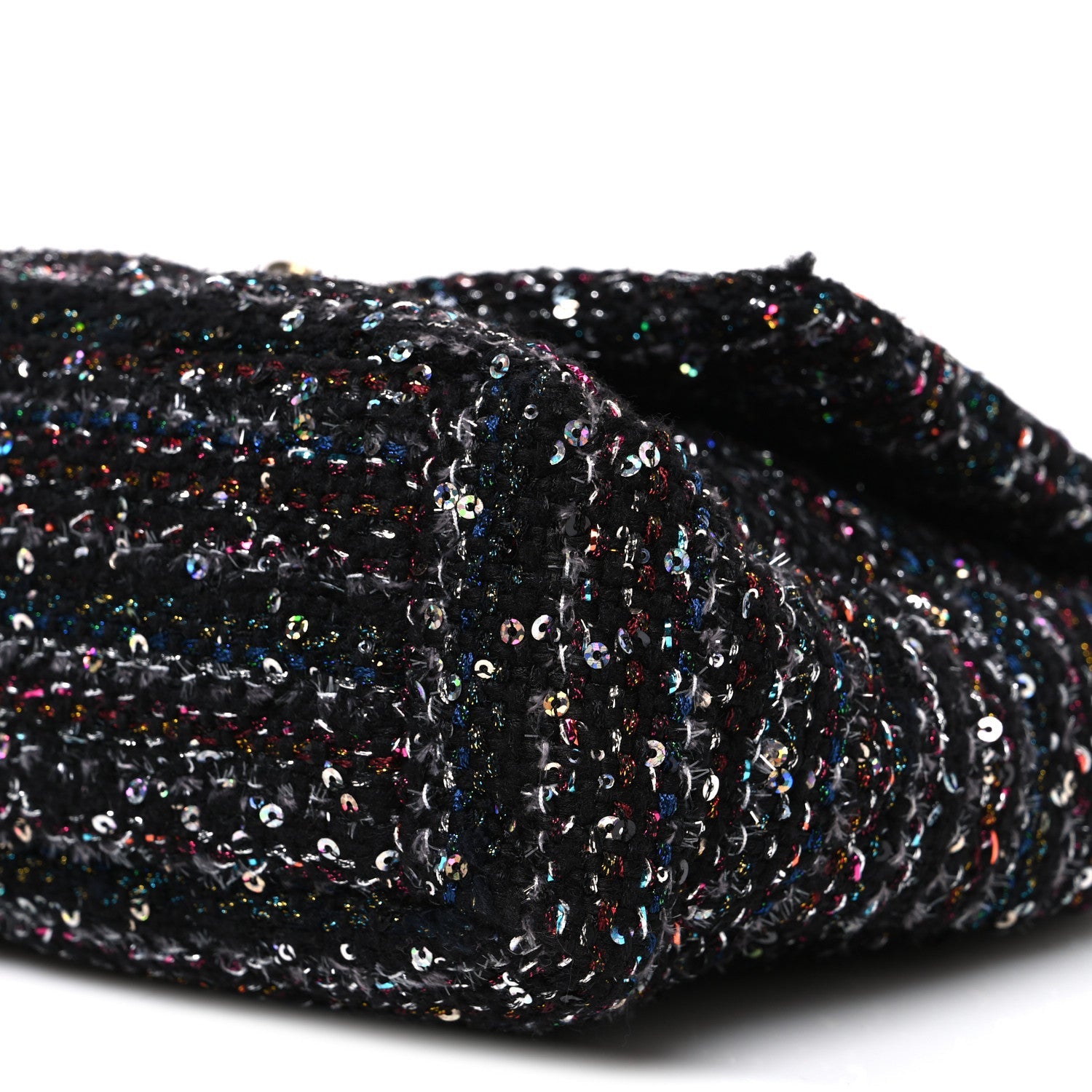 Tweed Sequin Quilted Medium Chanel 19 Flap Black Multicolor