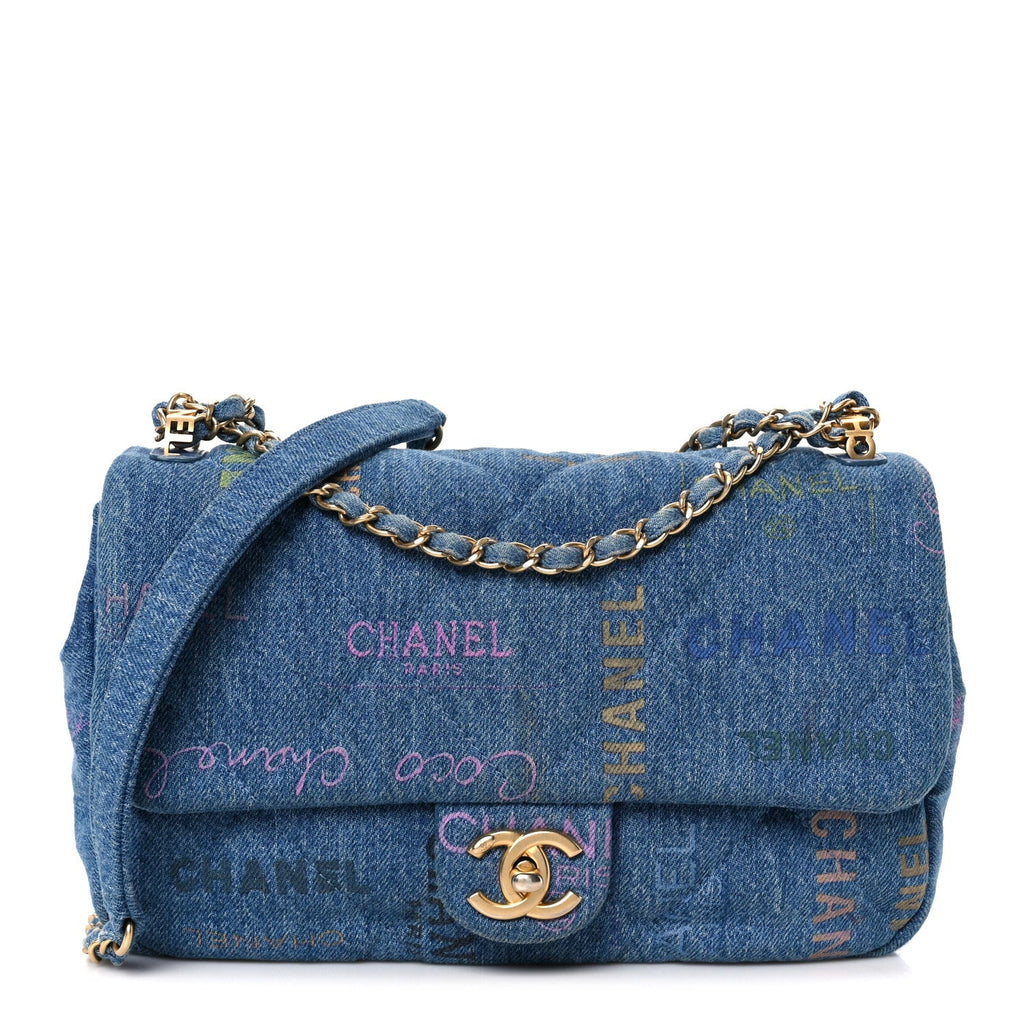 Denim Quilted Denim Large Mood Flap Blue Multicolor