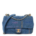 Denim Quilted Denim Large Mood Flap Blue Multicolor