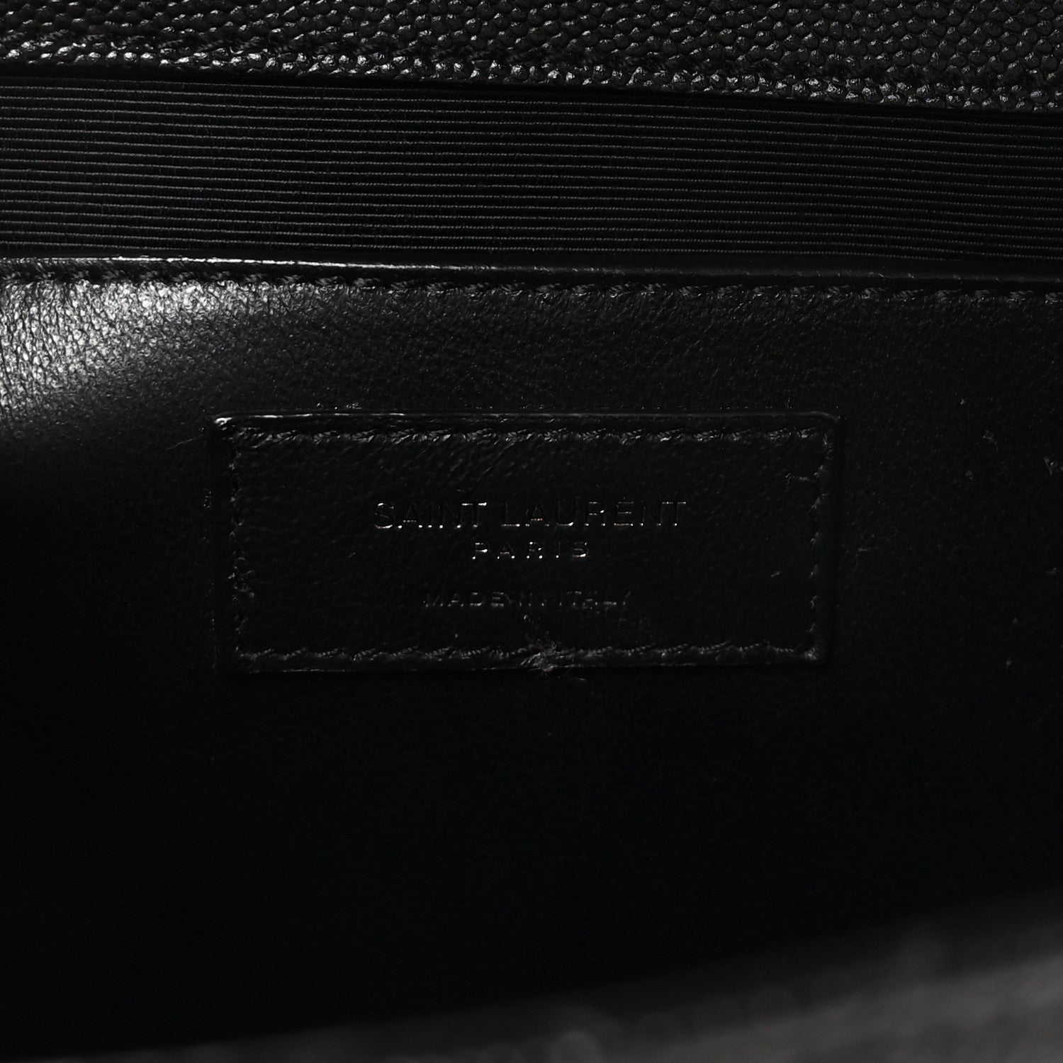 Grain De Poudre Textured Mixed Matelasse Triquilt Medium Monogram Monochrome Satchel Black