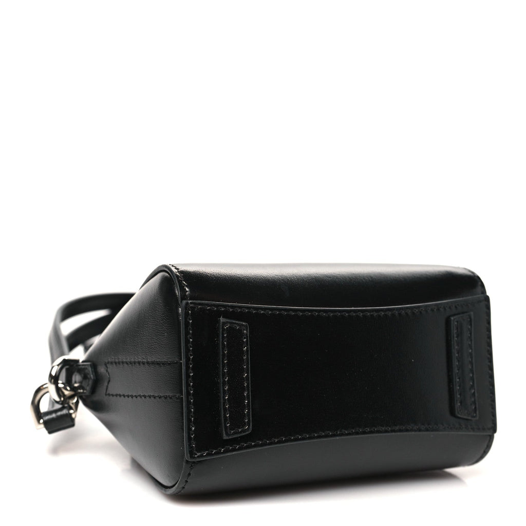 Shiny Lord Calfskin Micro Antigona Black