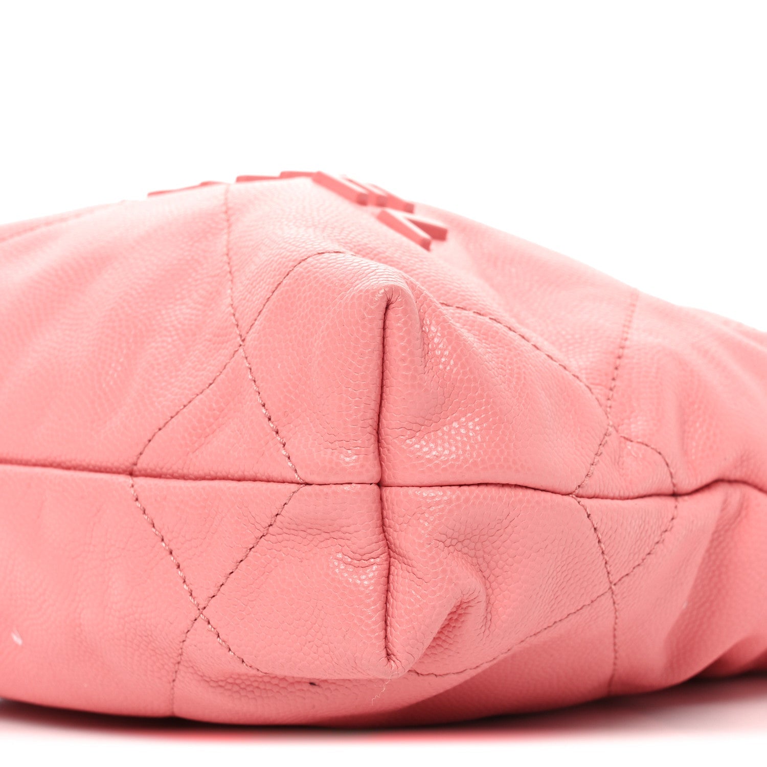 Shiny Caviar Quilted Mini Chanel 22 Coral