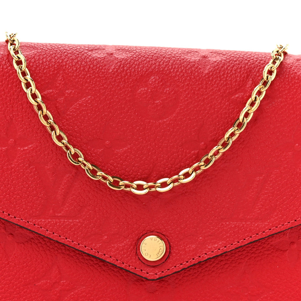 Empreinte Pochette Felicie Chain Wallet Scarlet