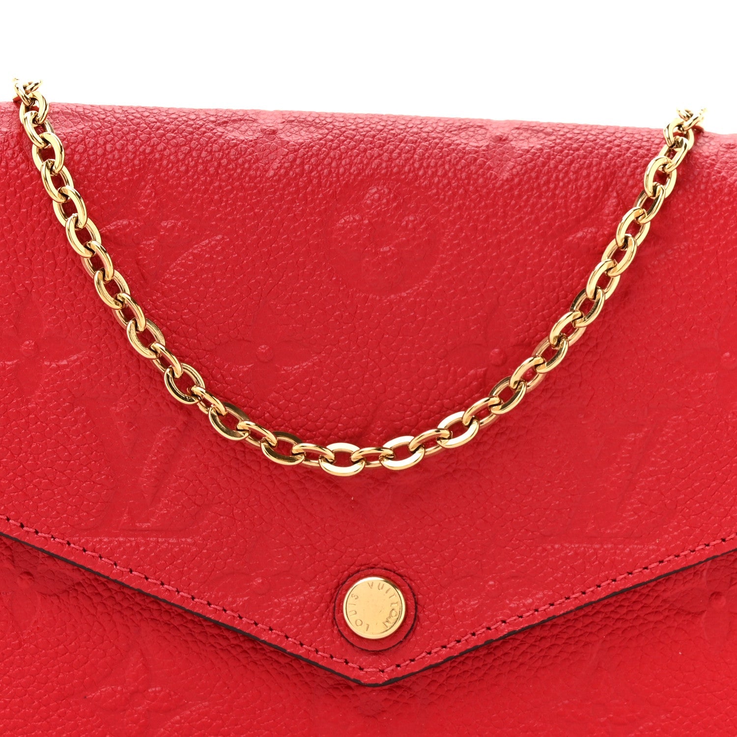 Empreinte Pochette Felicie Chain Wallet Scarlet