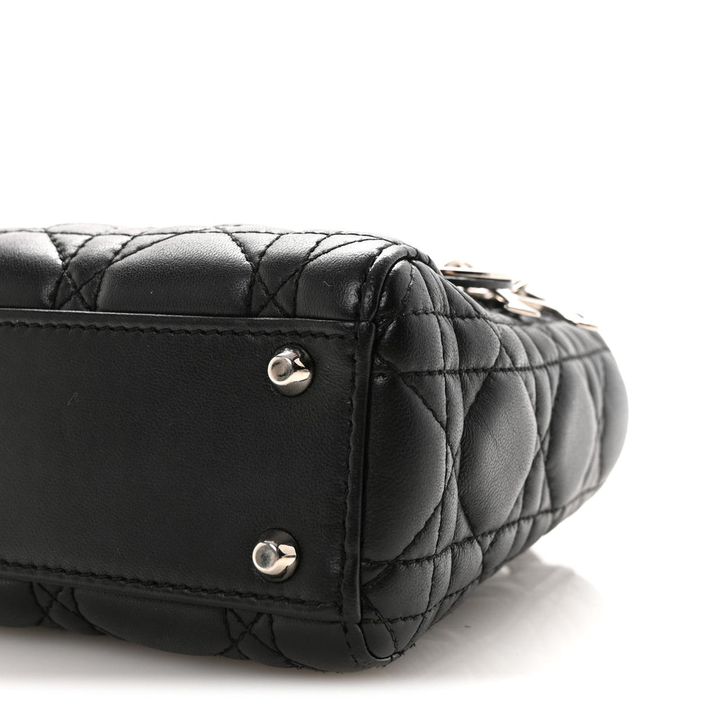 Lambskin Cannage Mini Lady Dior Black