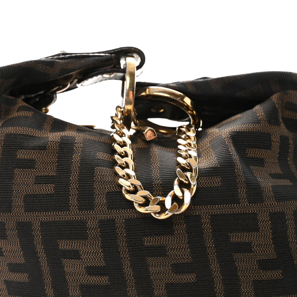 Zucca Small Chef Chain Hobo Tobacco