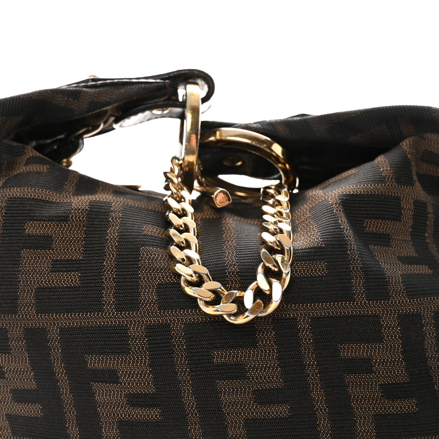 Zucca Small Chef Chain Hobo Tobacco