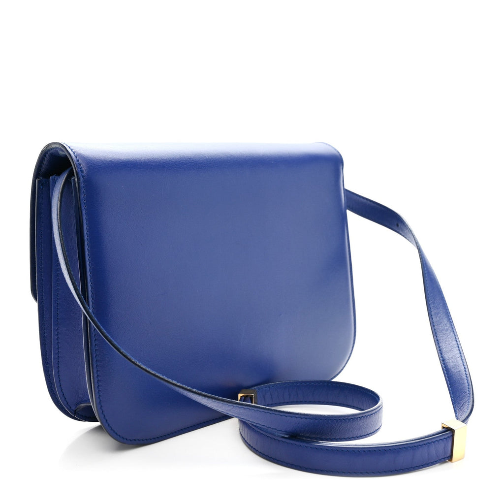 Box Calfskin Medium Classic Box Flap Bag Indigo