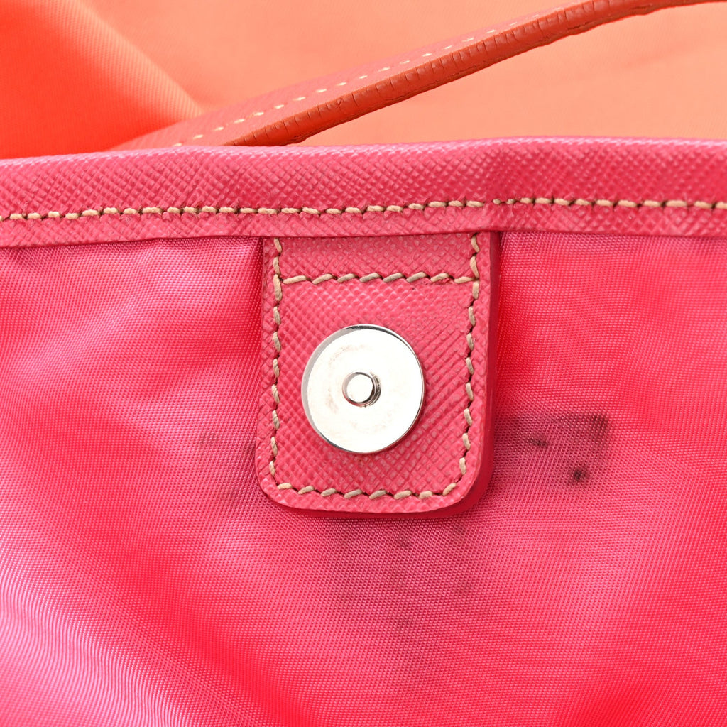 Tessuto Nylon Saffiano Tote Papaya Ibisco