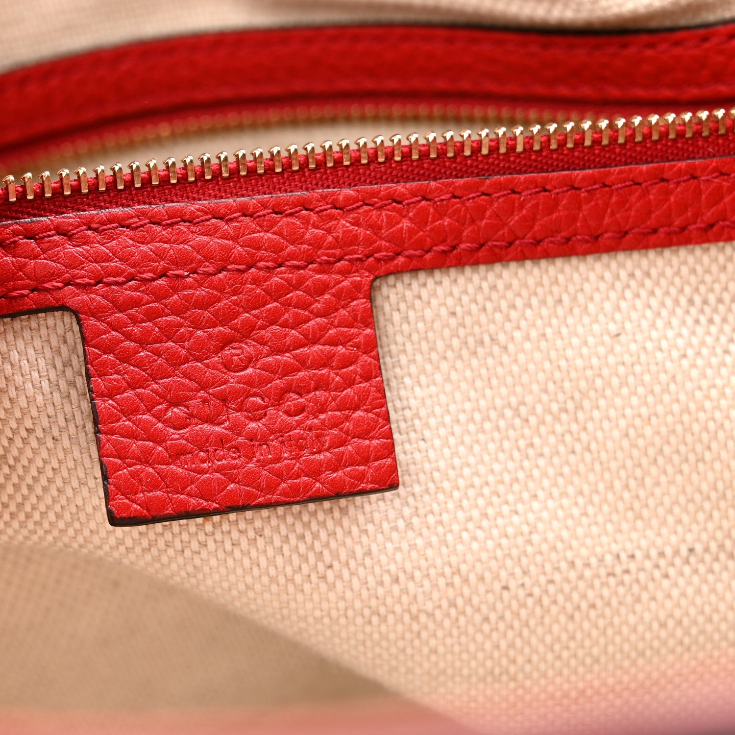 Cellarius Calfskin Medium Soho Chain Shoulder Bag Vibrant Red