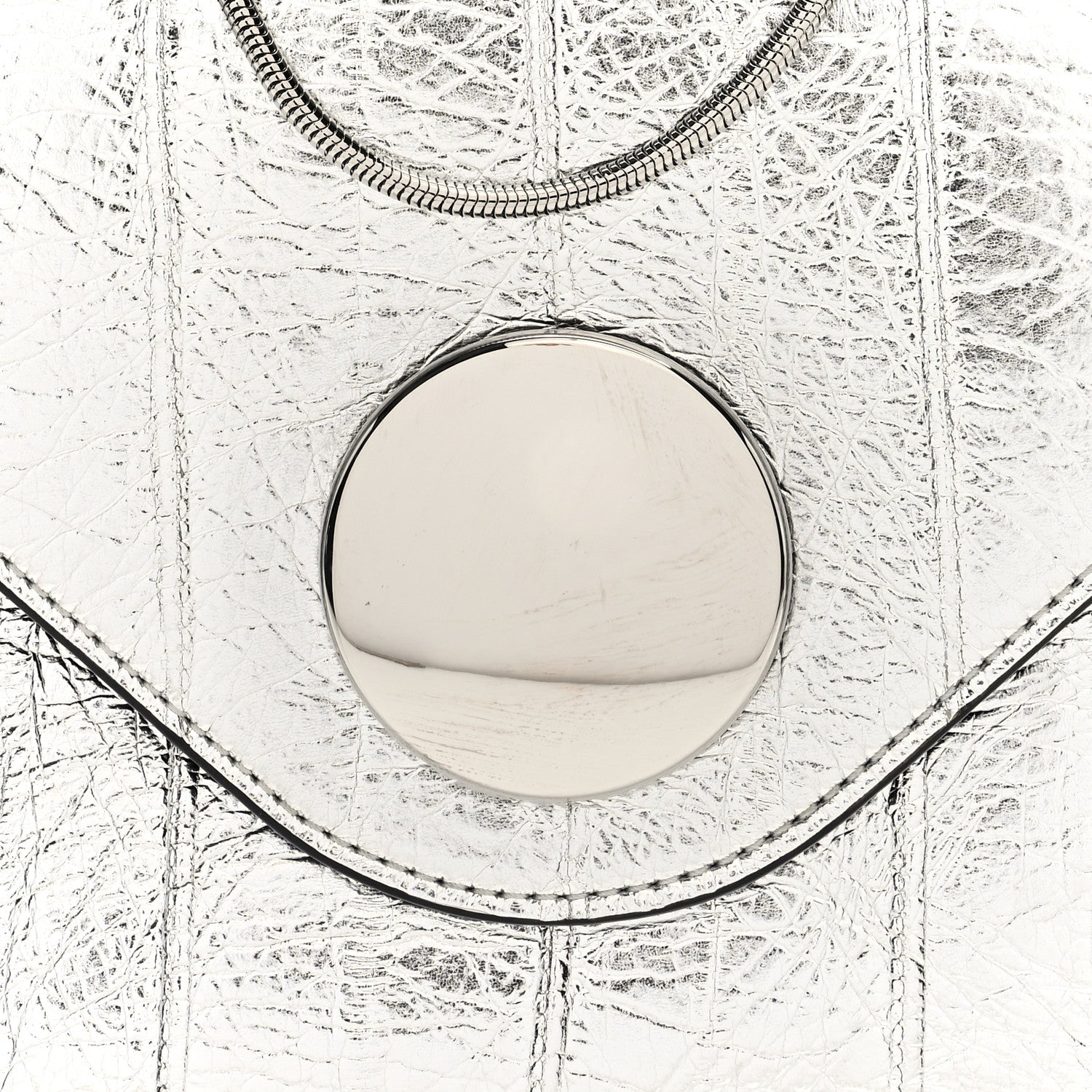 Metallic Eelskin Bobbi Bag Silver