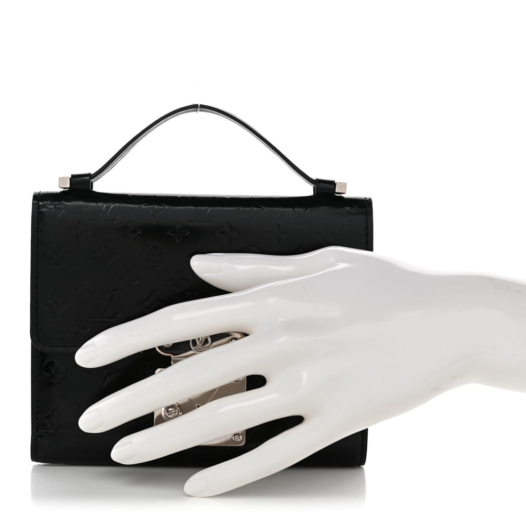 Vernis Glace Anouchka PM Wallet Black