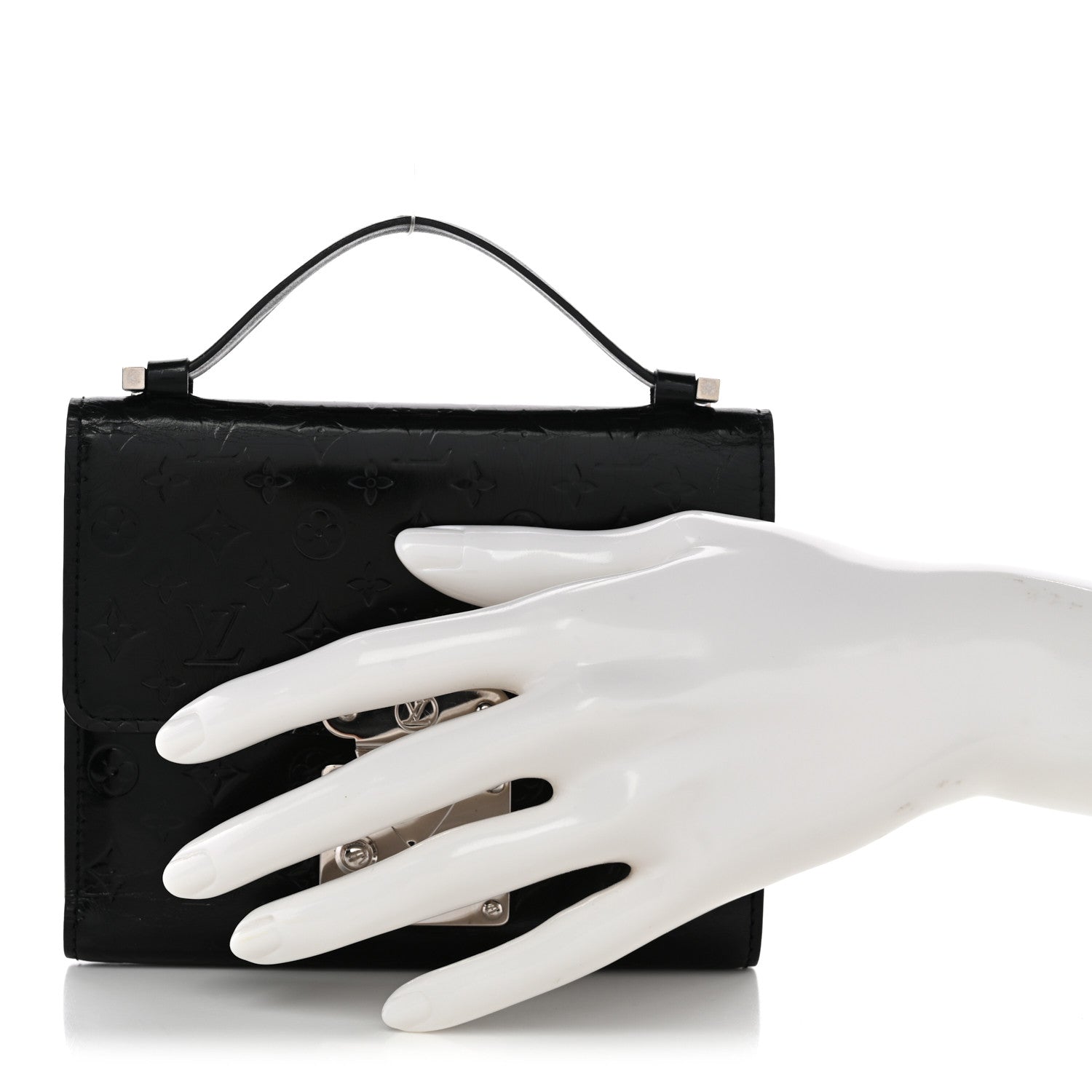 Vernis Glace Anouchka PM Wallet Black