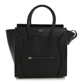Drummed Calfskin Micro Luggage Black