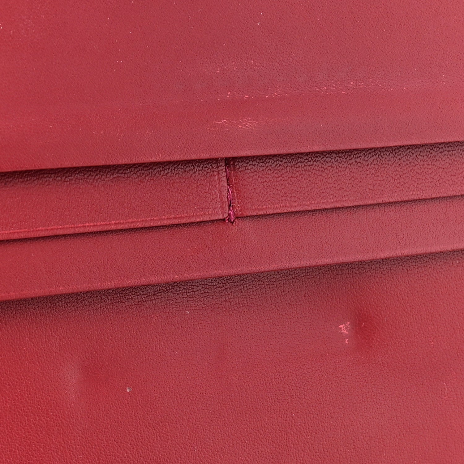 Patent Calfskin Wallet Red