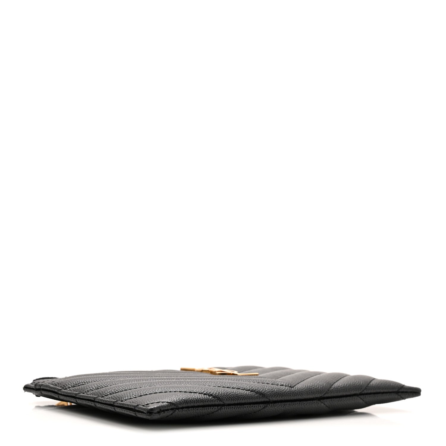 Grain De Poudre Chevron Monogram Bill Pouch Black