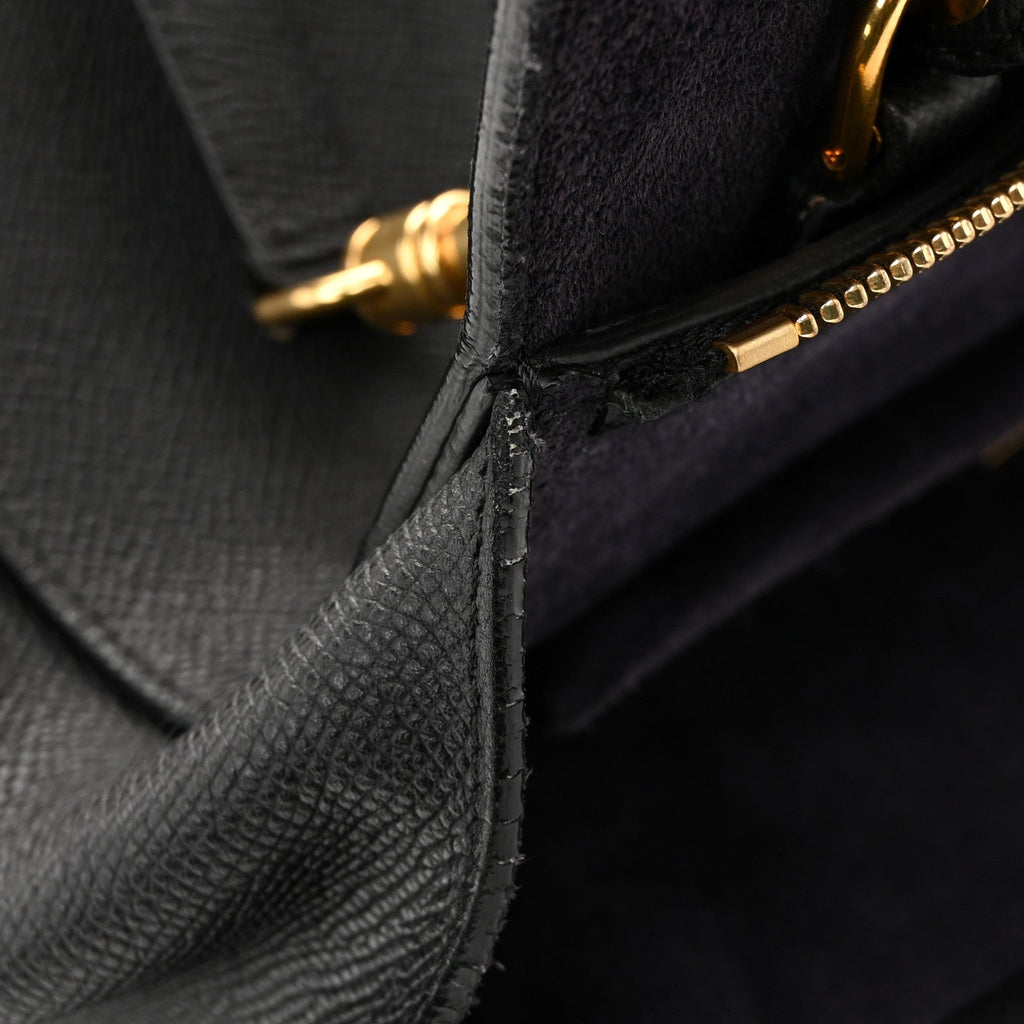 Grained Calfskin Mini Belt Bag Black