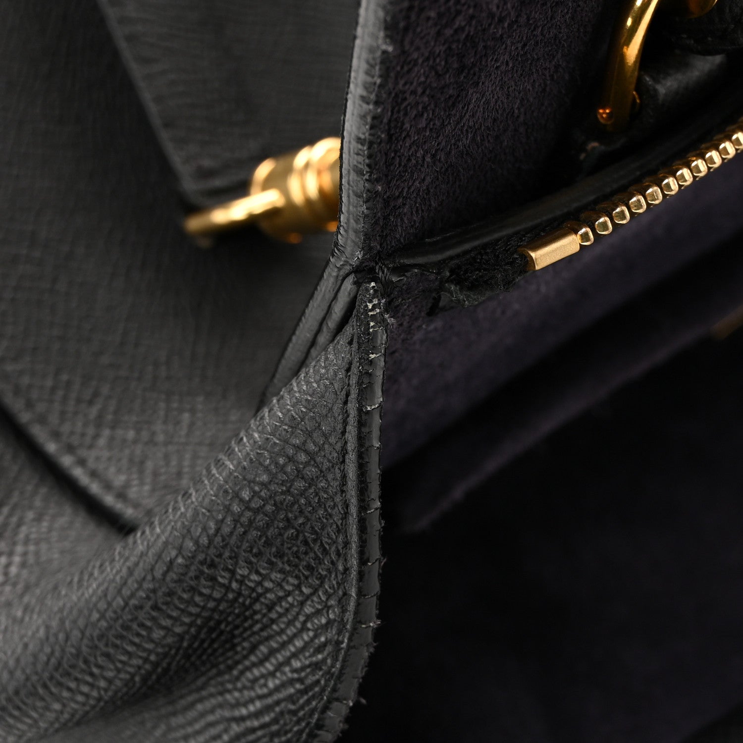 Grained Calfskin Mini Belt Bag Black