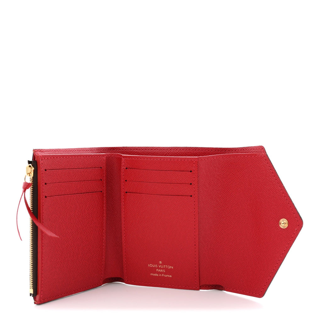 Damier Ebene Victorine Wallet Red