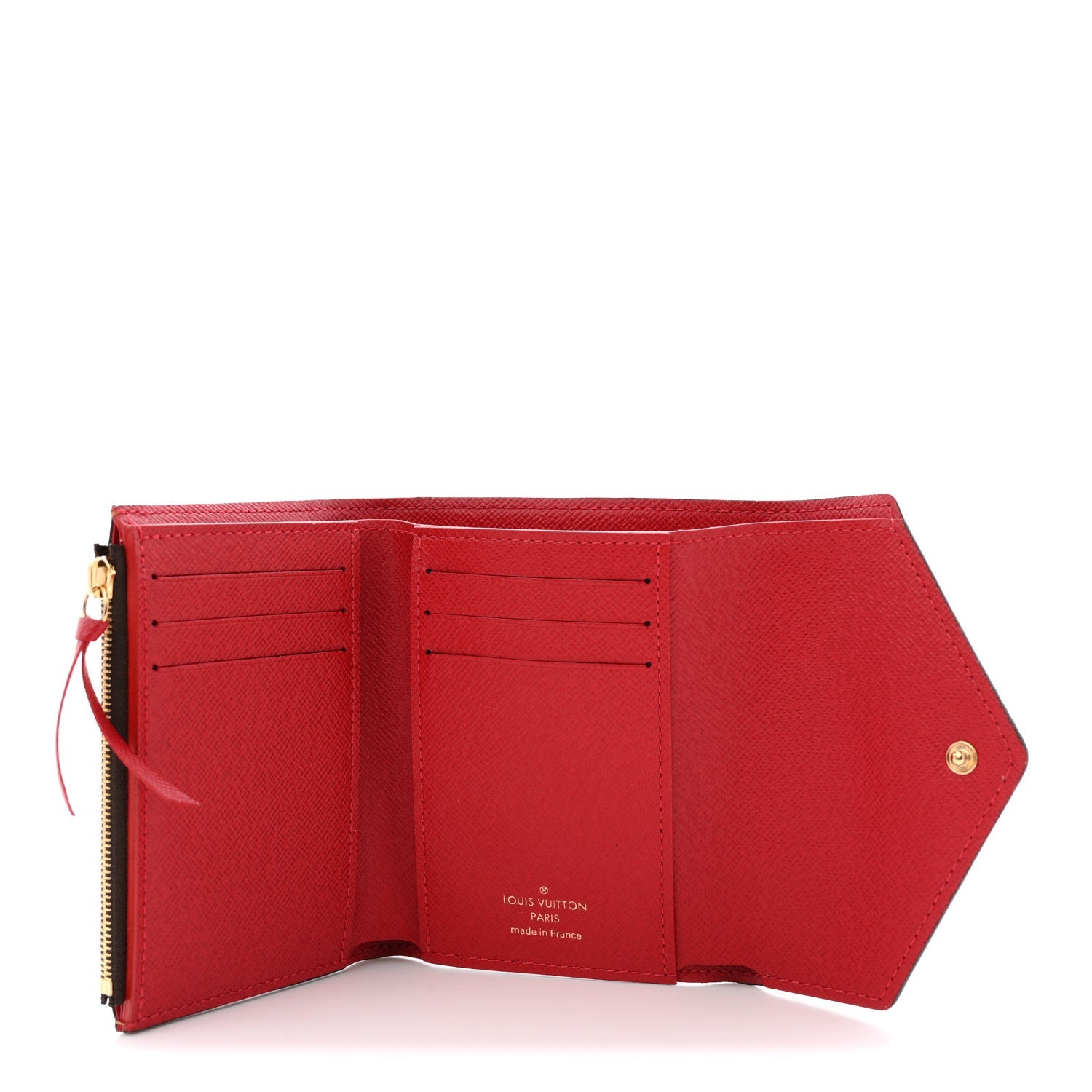 Damier Ebene Victorine Wallet Red