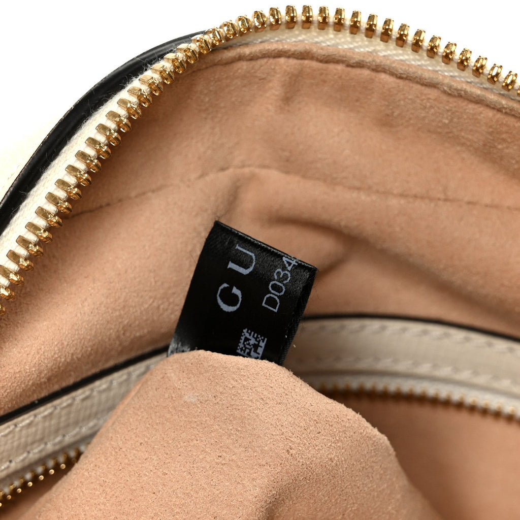 GG Supreme Monogram Small Horsebit 1955 Shoulder Bag Beige Mystic White