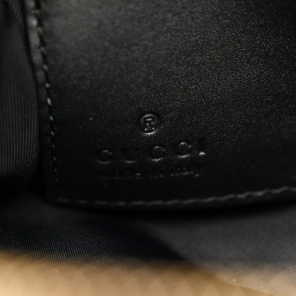 GG Supreme Monogram Wrist Wallet Black