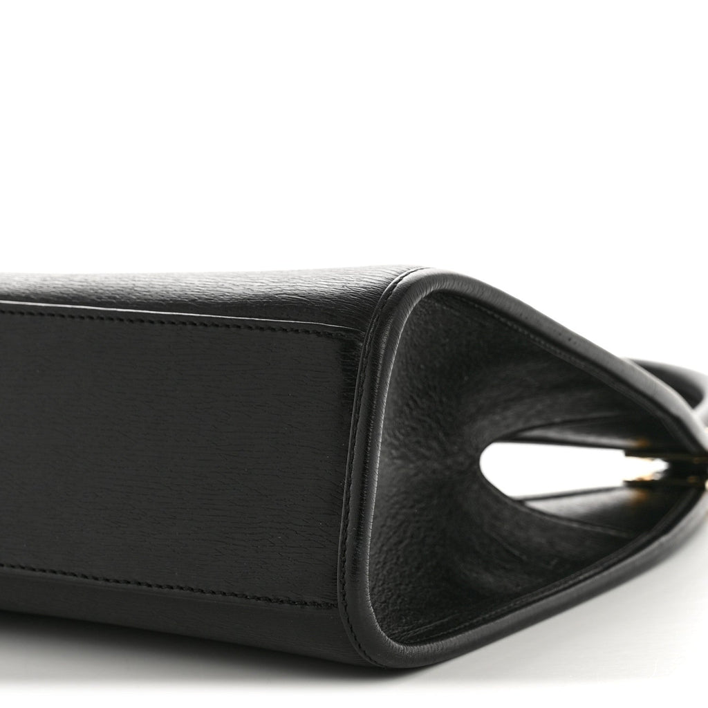 Calfskin Bardot Hobo Black