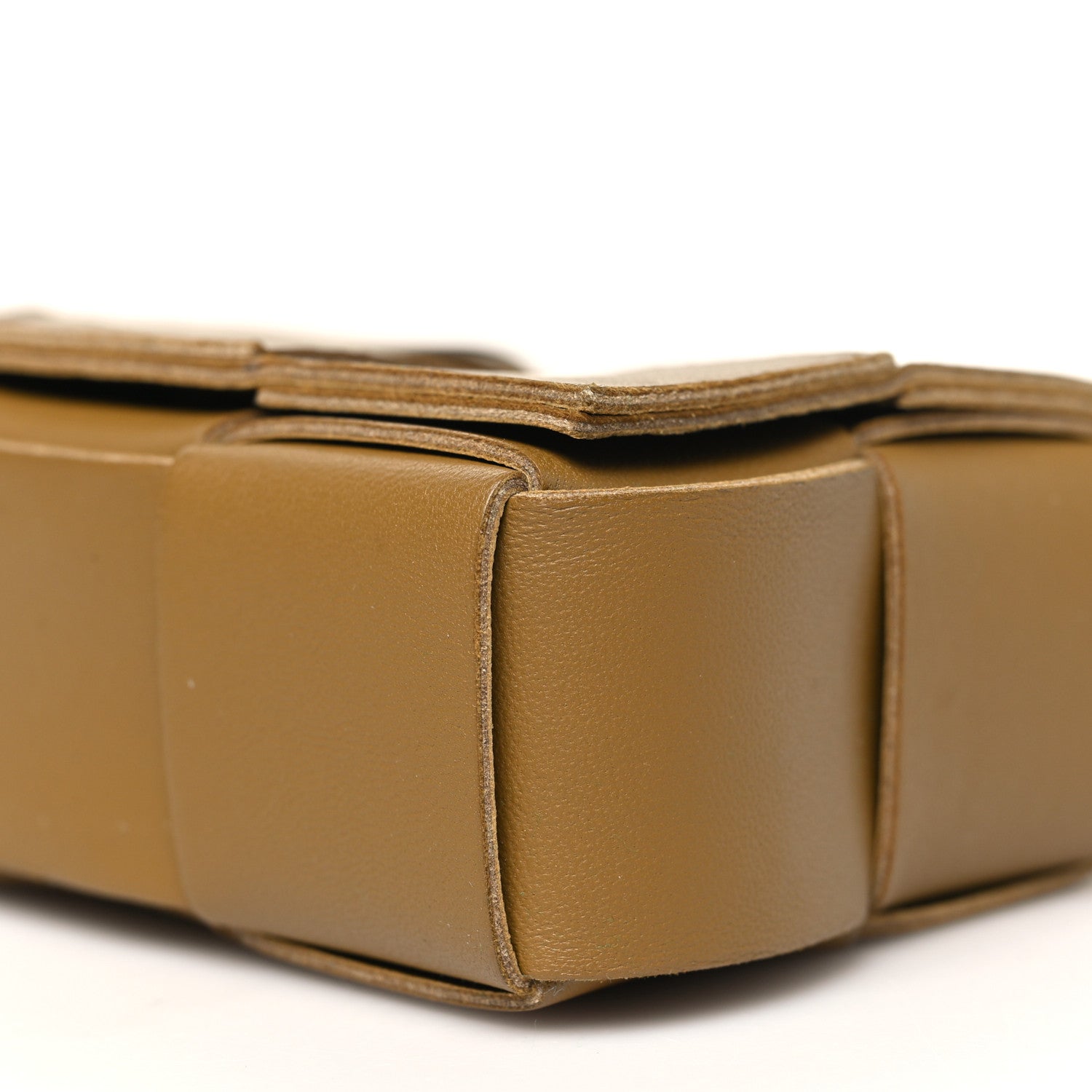 Lambskin Maxi Intrecciato Extra Mini Cassette Crossbody Bag Ochre