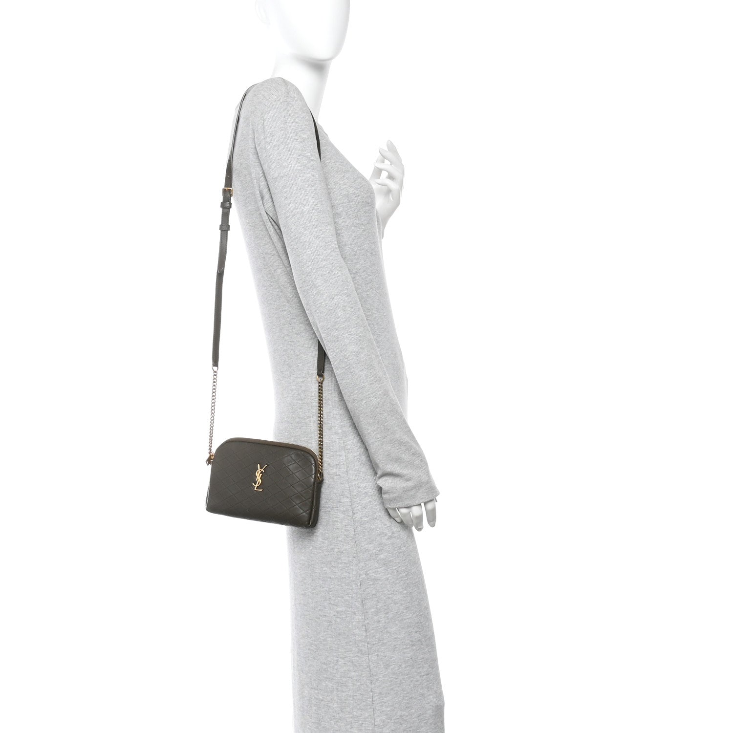 Lambskin Quilted Gaby Zipped Pouch