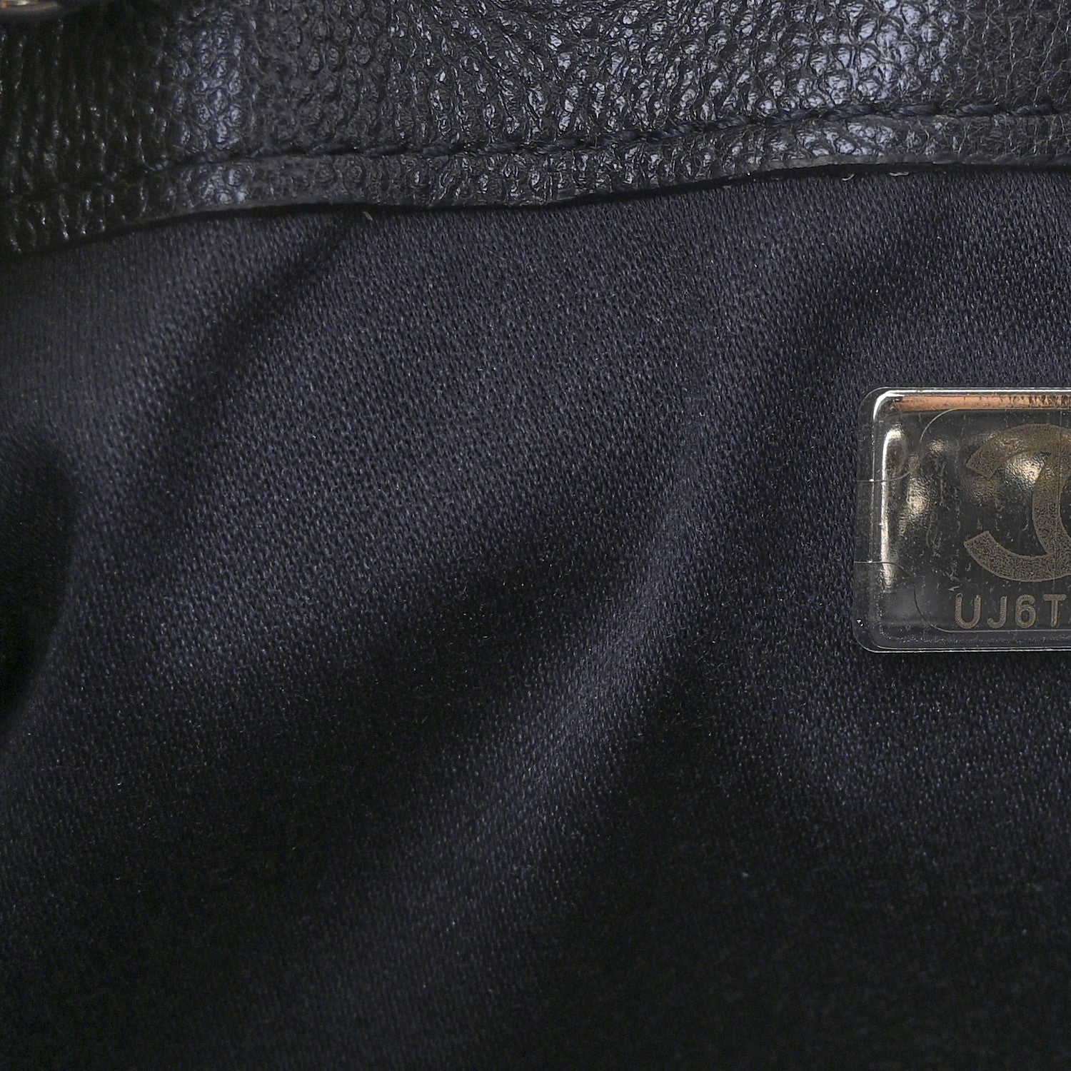 Metallic Caviar Quilted Mini Chanel 25 Handbag Dark Blue