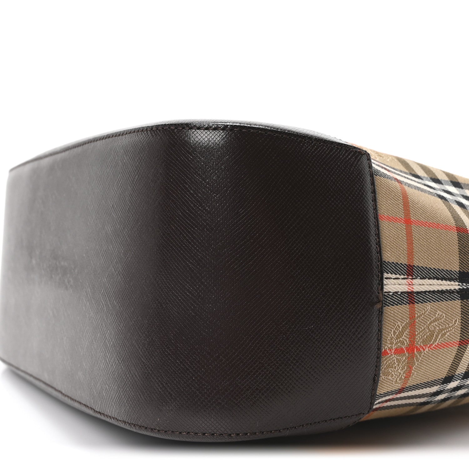 Haymarket Check Small Tote Dark Brown