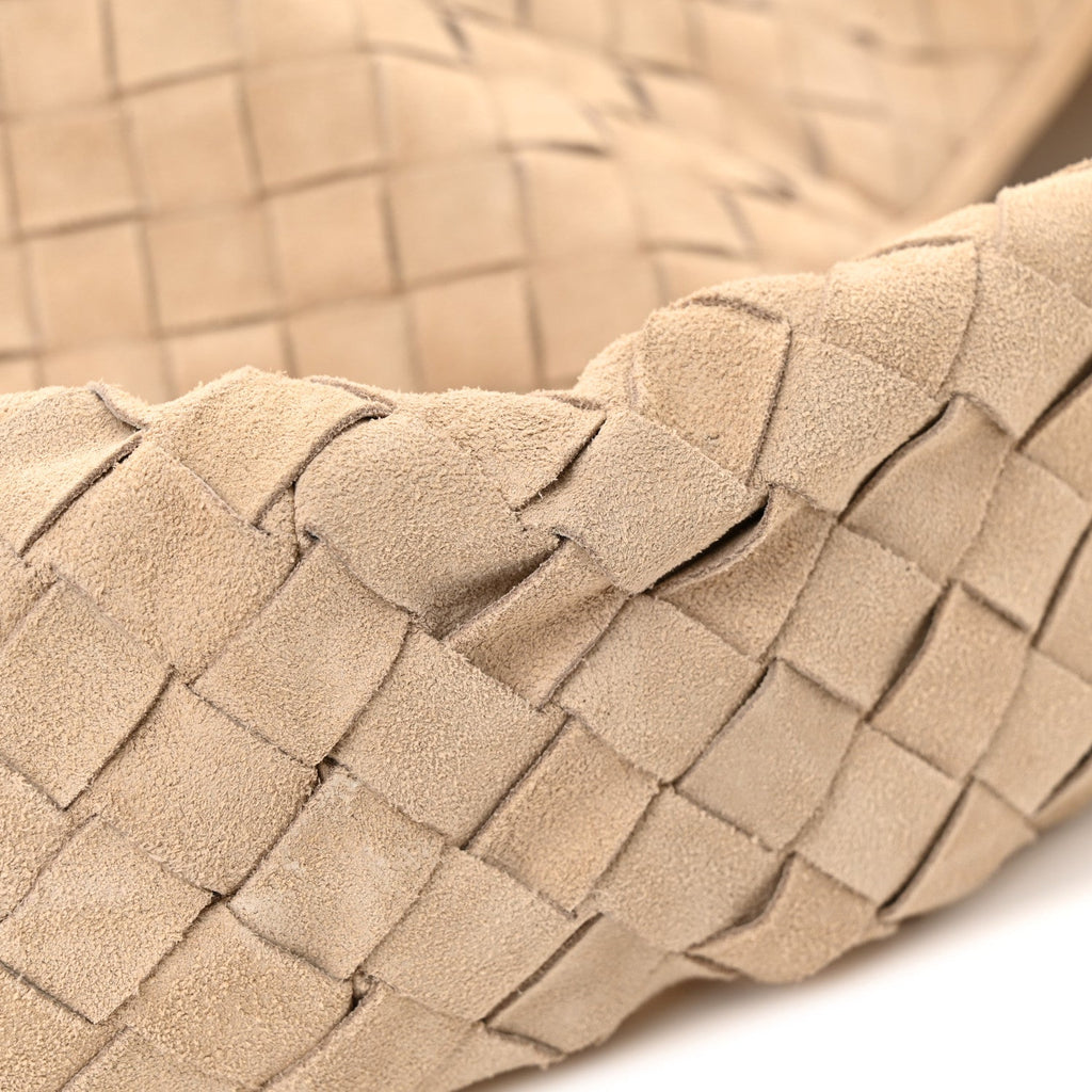 Suede Intrecciato Large Hop Ecru