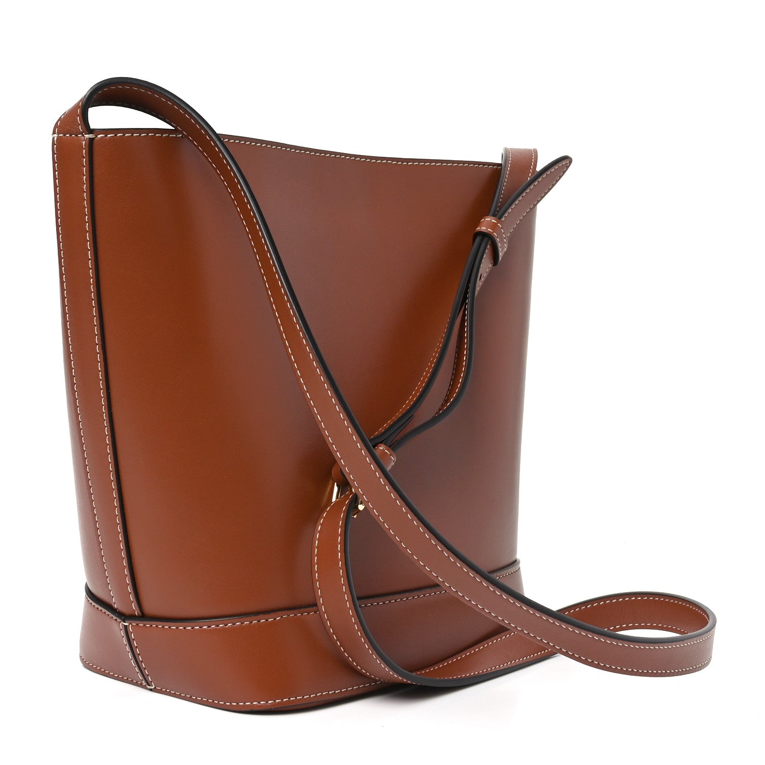 Smooth Calfskin Small Cuir Triomphe Bucket Bag Tan