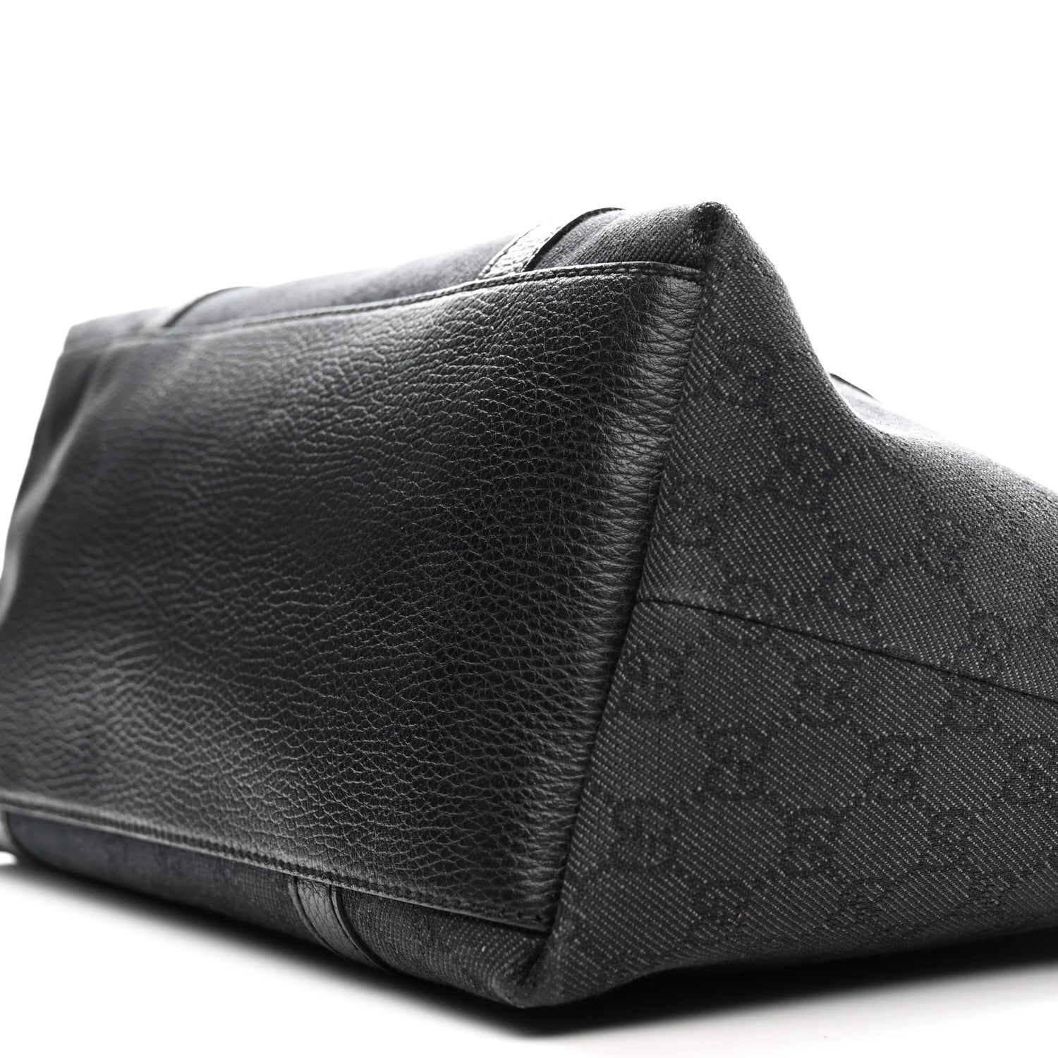 Nylon Monogram Medium GG Charm Dome Satchel Black