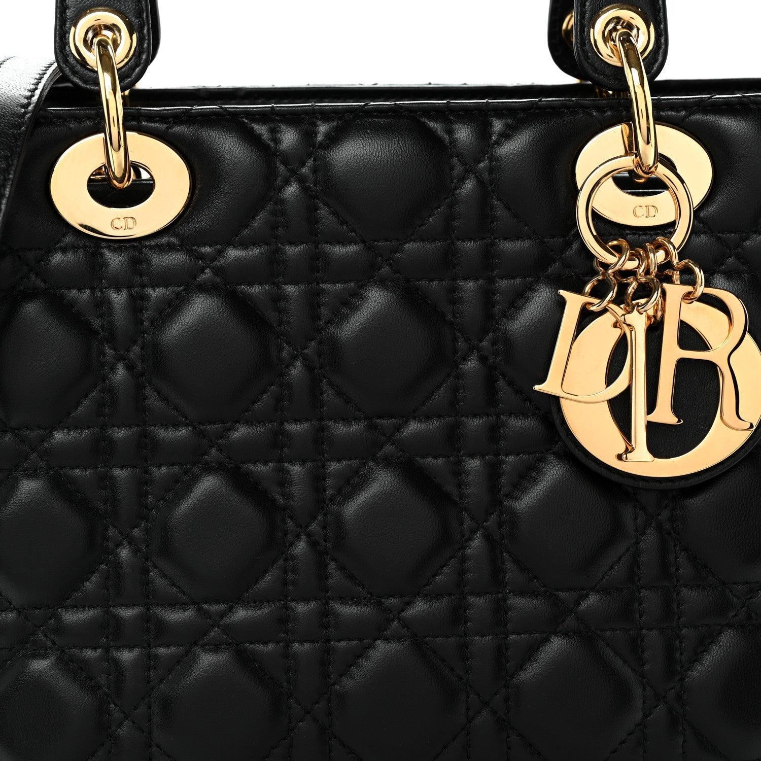 Lambskin Cannage Medium Lady Dior Black