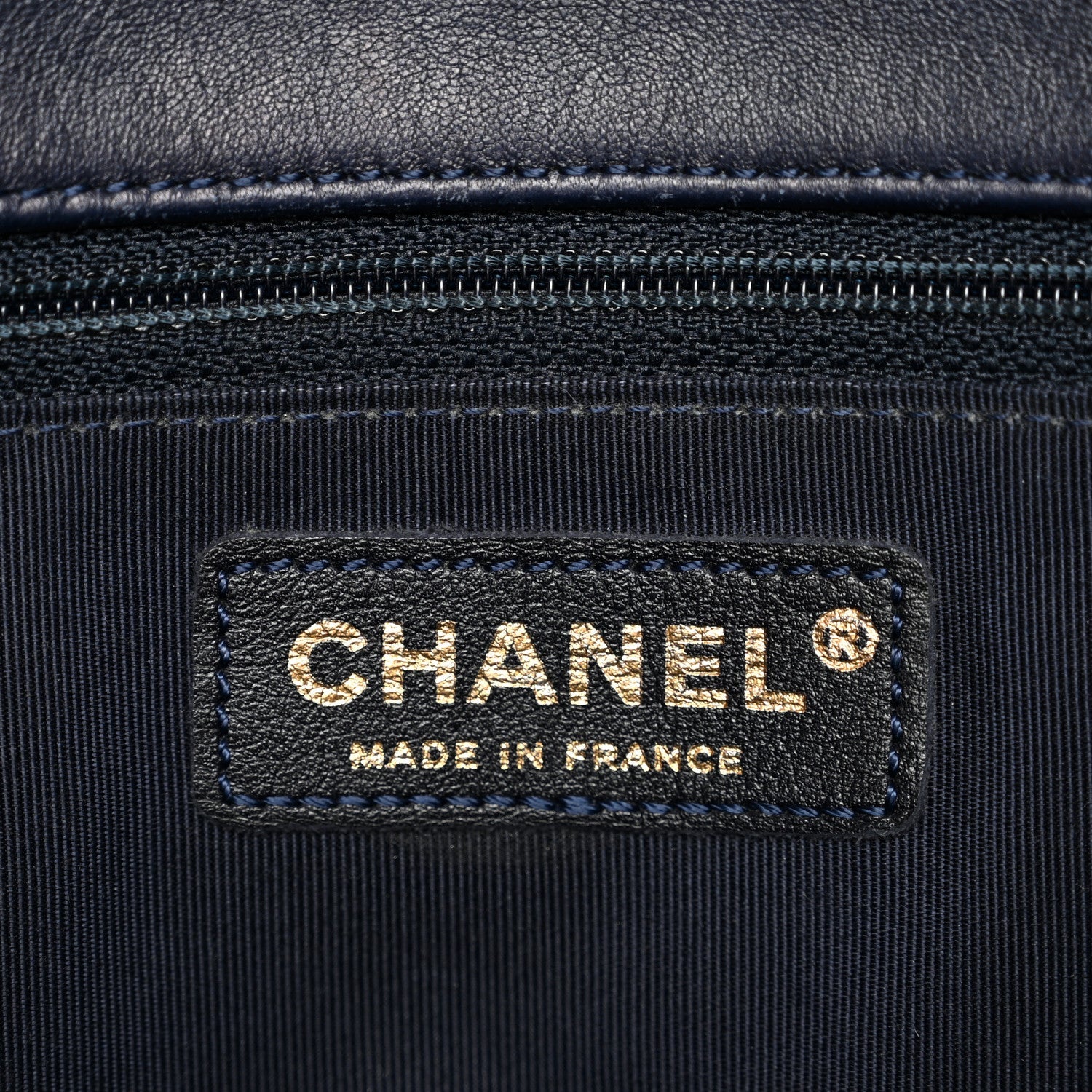 Lambskin Braided Woven Medium Boy Flap Navy Black