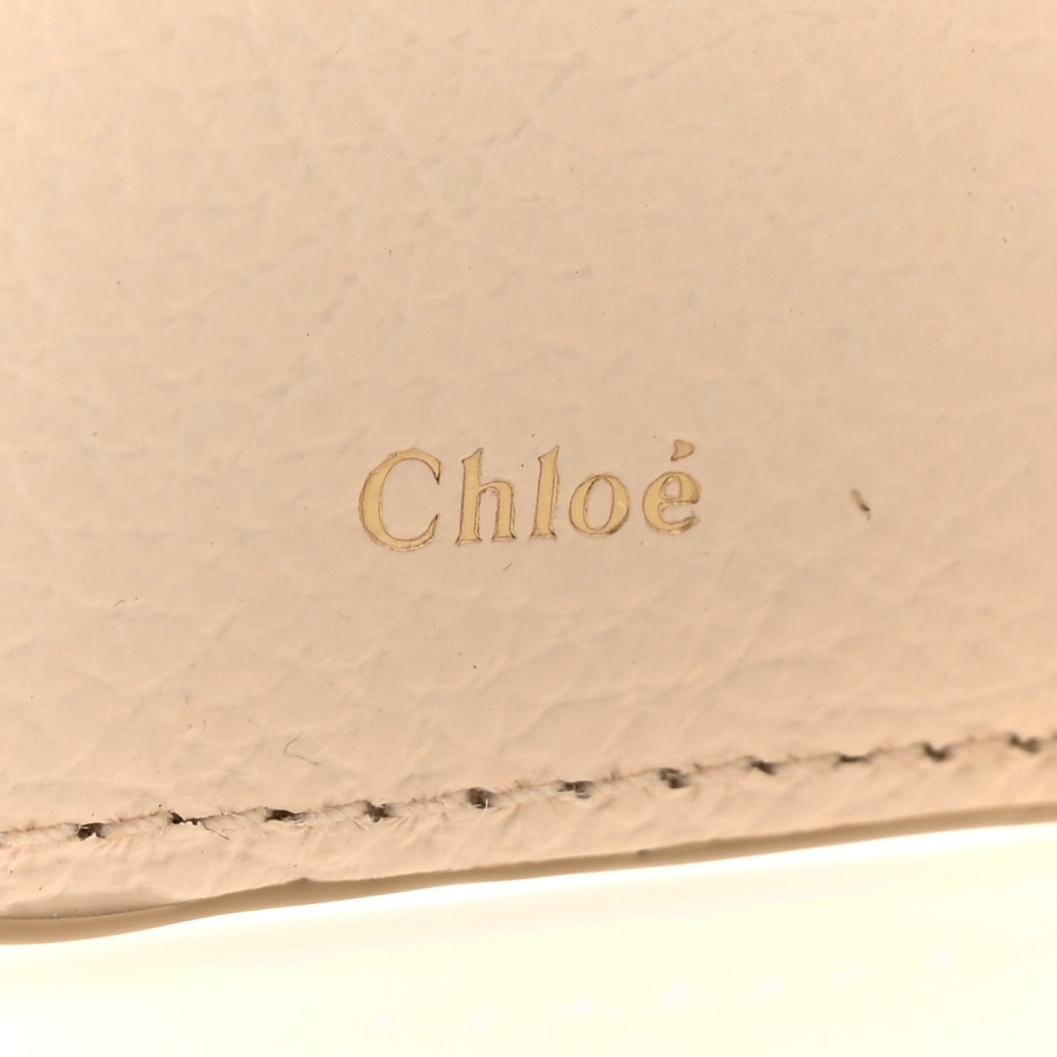 Grained Calfskin Marcie Small Compact Wallet White