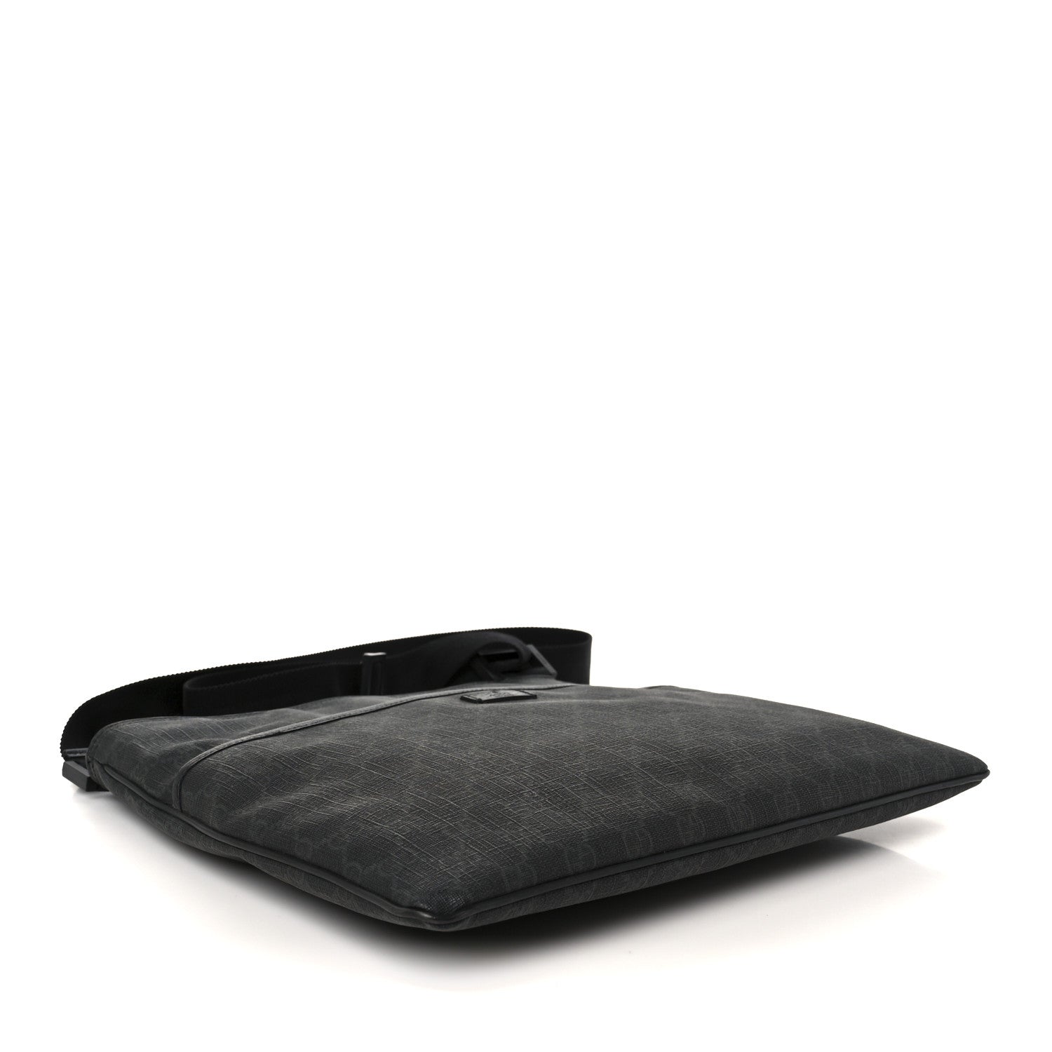GG Plus Monogram Medium Flat Messenger Bag Black