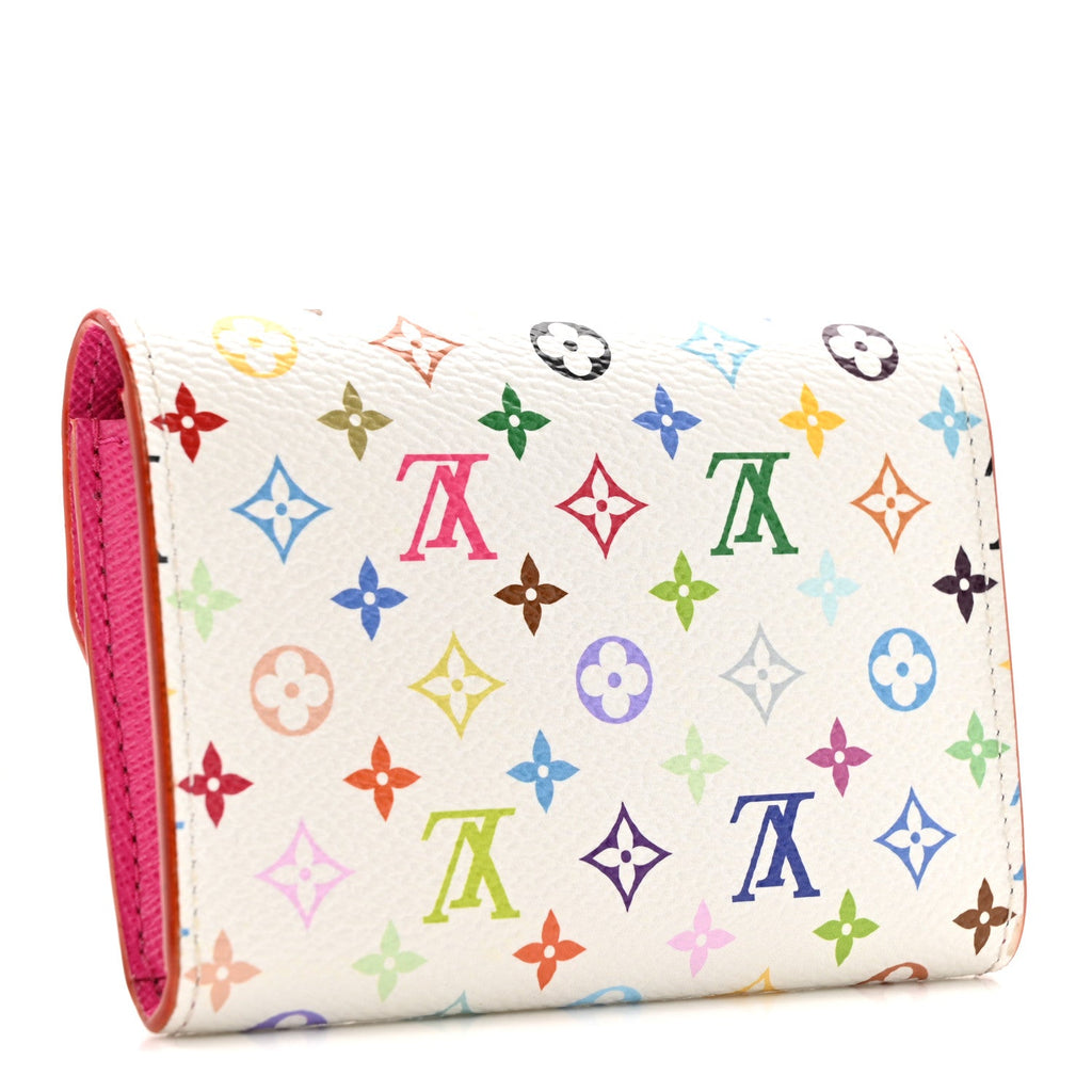 LV X TM Monogram Multicolor Rosalie Coin Purse White Kawaii Pink
